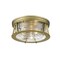 Z-Lite Cape Harbor 3 Light Flush Mount, Rubbed Brass & Clear 491F3-RB - alternate 3
